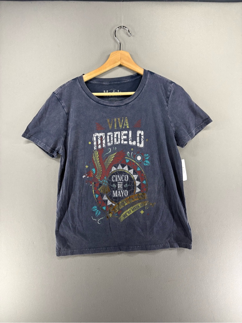 Lucky Brand Modelo Women Cinco De Mayo Graphic Classic T-shirt Cotton Crewneck S
